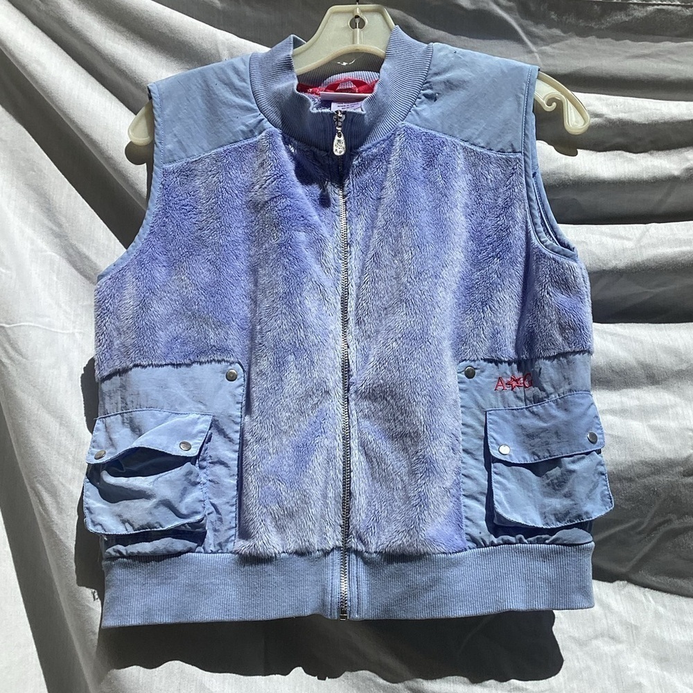 American Girl Collection light blue fleece vest, size XL